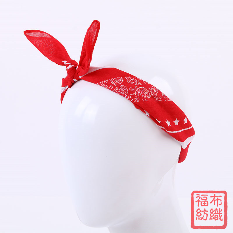 Xin Zhilei Same Hair Band Red Five Pointed Star Square Towel Pure Cotton Hip Hop Sports Cycling Headscarf Triangular Binder Customizable Xin Zhilei Same Hair Band Red Five Pointed Star Square Towel Pure Cotton Hip Hop Sports Cycling Headscarf Triangular Binder Customizable