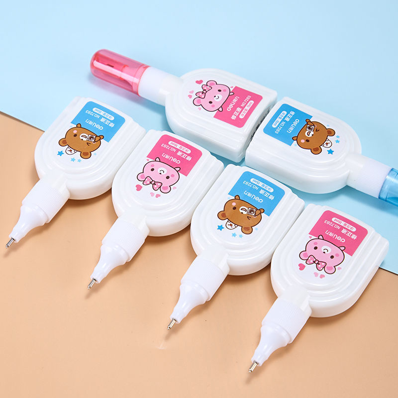 Deli 72837284 Correction Fluid Correction Fluid Correction Correction Fluid Cartoon Cute Student with White Correction Fluid