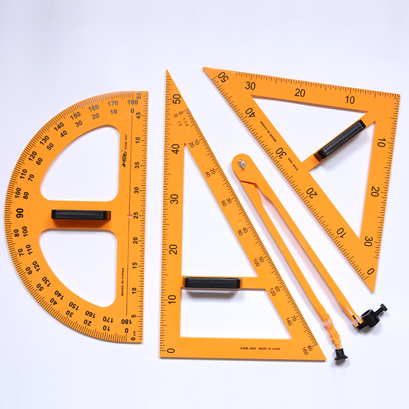 New Multi-Functional Teaching Aids Stationery Art Tools Ruler Compasses Set Square Protractor Ruler Set