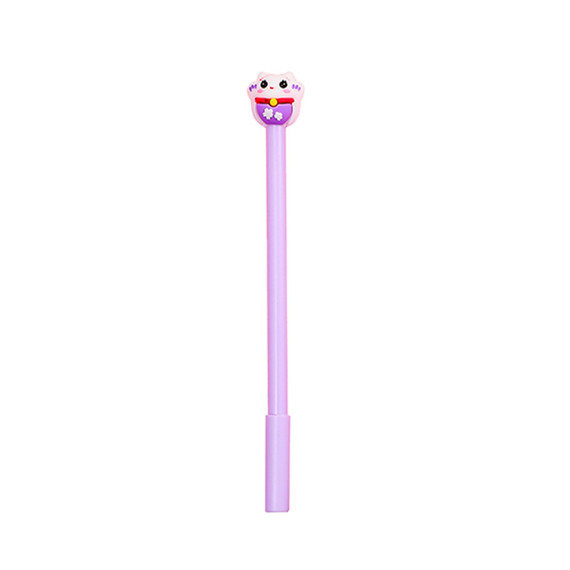 Cartoon Soft Gel Pen Cute Girl Pen Student Studying Stationery Exam Signature Ball Pen