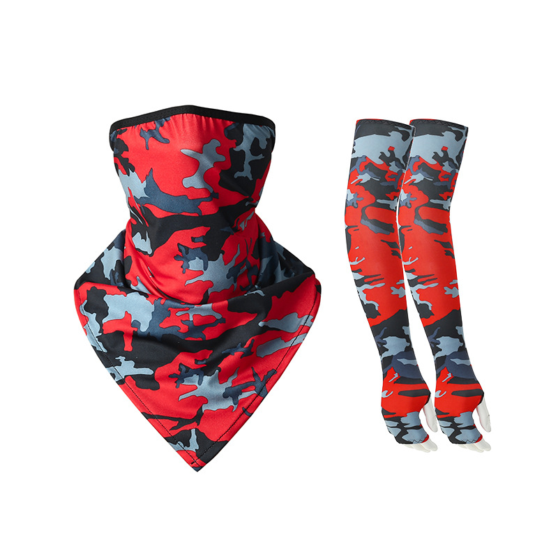 Hot Selling Ice Silk Ear Hanging Triangular Binder Sun Protection Scarf Summer Sports Face Towel Outdoor Variety Towel Cycling Bandana