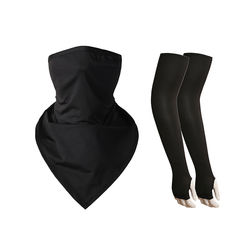 Hot Selling Ice Silk Ear Hanging Triangular Binder Sun Protection Scarf Summer Sports Face Towel Outdoor Variety Towel Cycling Bandana