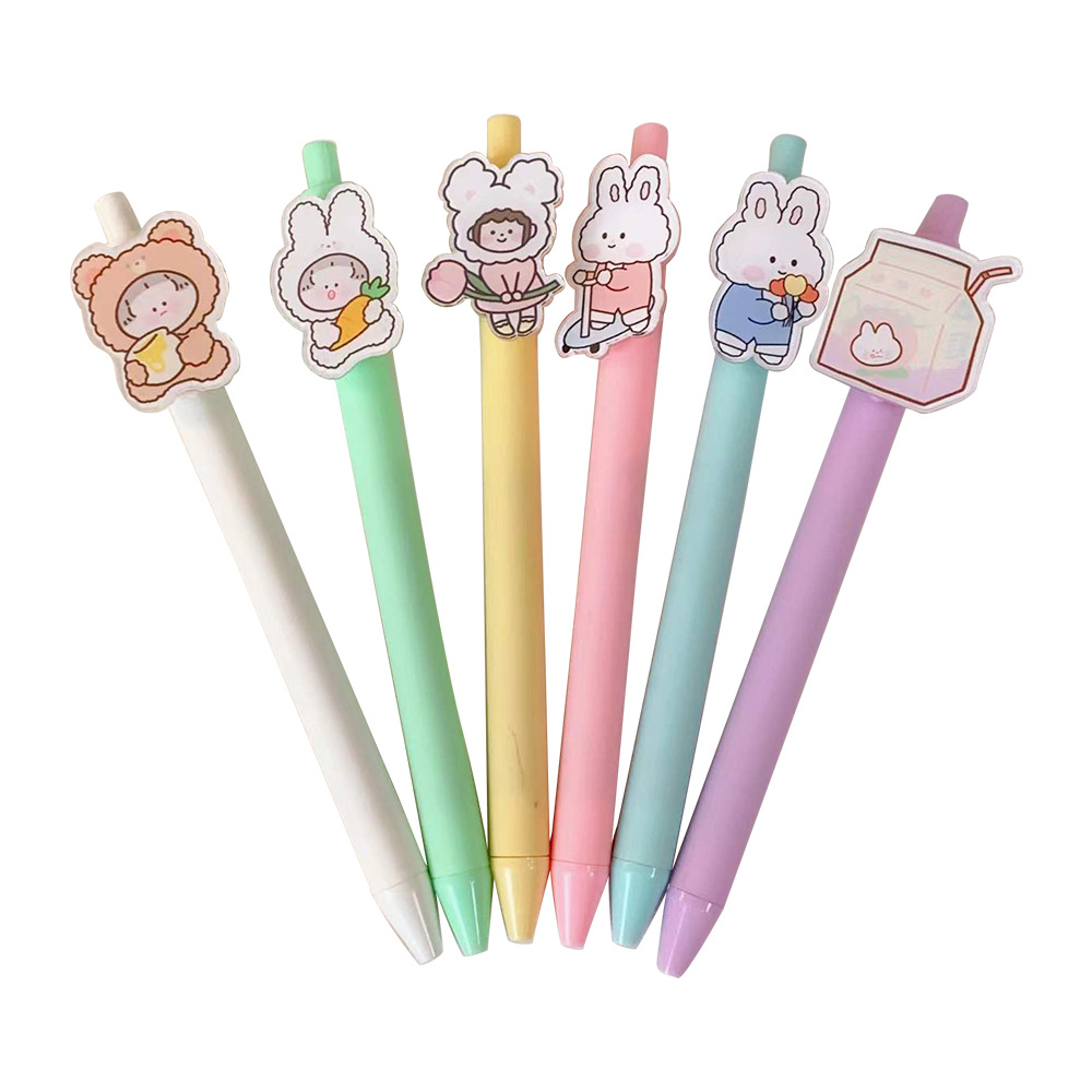 Tengyi Youpin Brush Question Press Gel Pen Cute Creative Black 0.5 Student Only Ball Pen Signature Pen Stationery