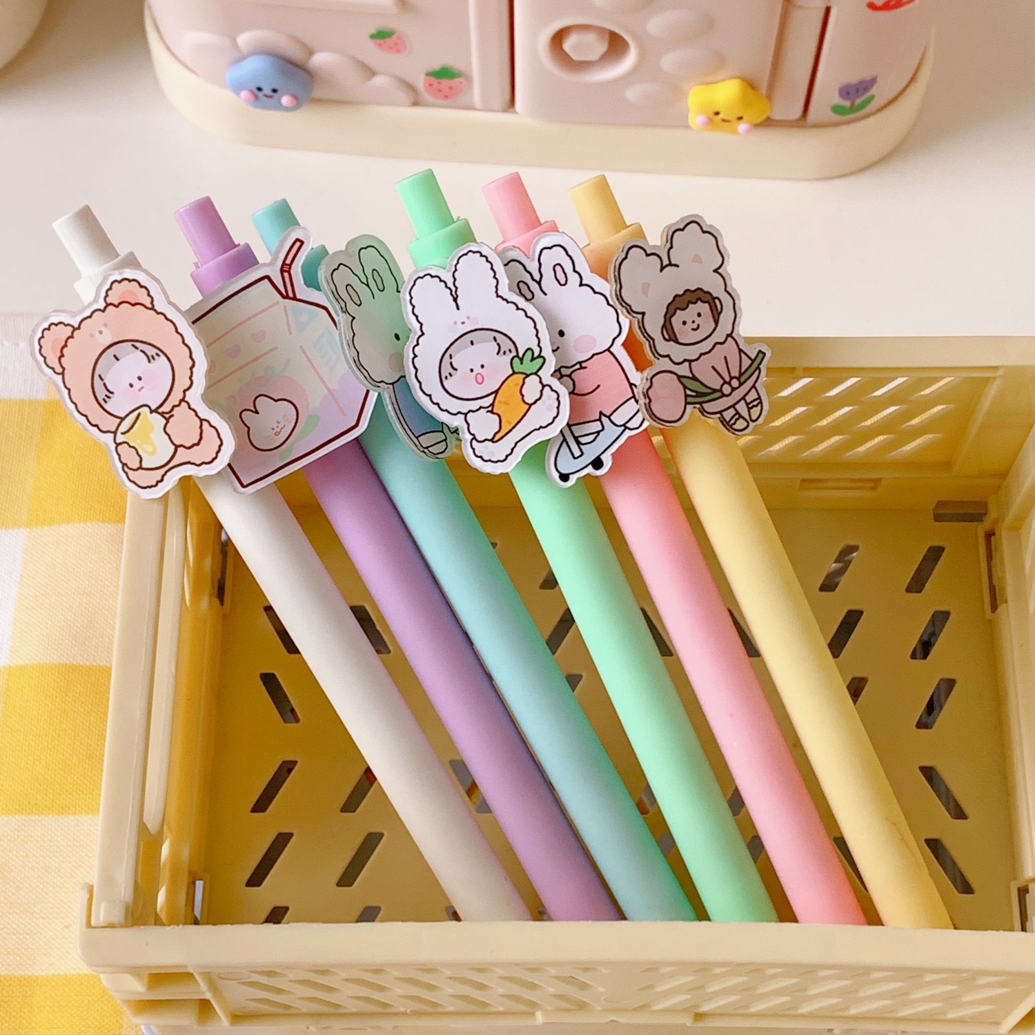 Tengyi Youpin Brush Question Press Gel Pen Cute Creative Black 0.5 Student Only Ball Pen Signature Pen Stationery
