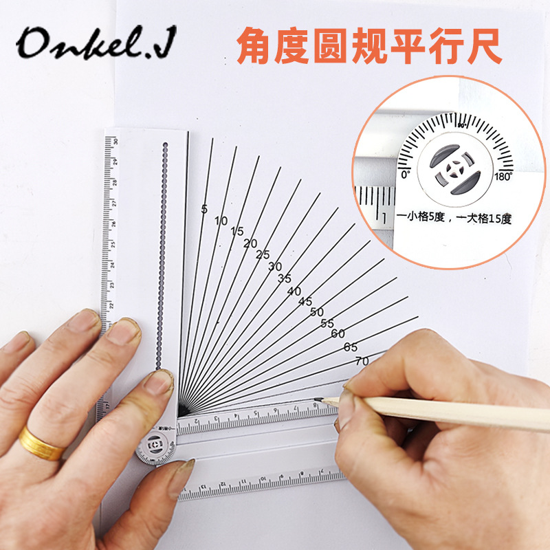 Multifunctional Ruler Can Replace Ruler Goniometer Compasses Draw Arc Parallel Wire Measuring Line Thickness and Font Size