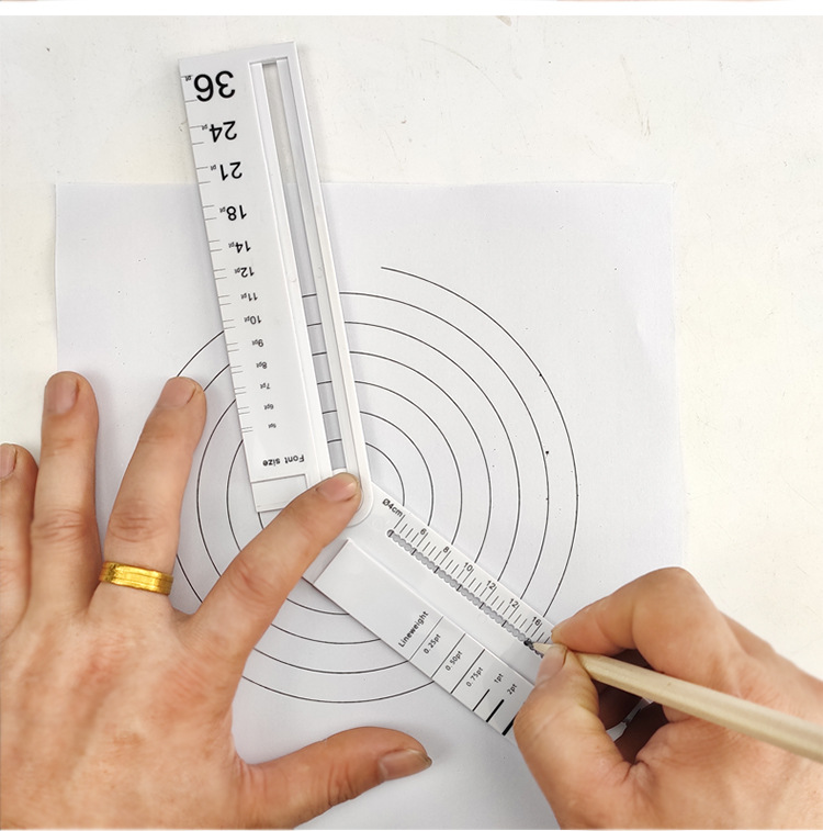Multifunctional Ruler Can Replace Ruler Goniometer Compasses Draw Arc Parallel Wire Measuring Line Thickness and Font Size Multifunctional Ruler Can Replace Ruler Goniometer Compasses Draw Arc Parallel Wire Measuring Line Thickness and Font Size