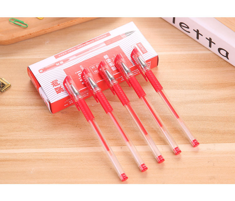 Gel Pen Ball Pen Signature Pen 0.5mm Bullet Black Red Blue Refill Office Study Exam Stationery