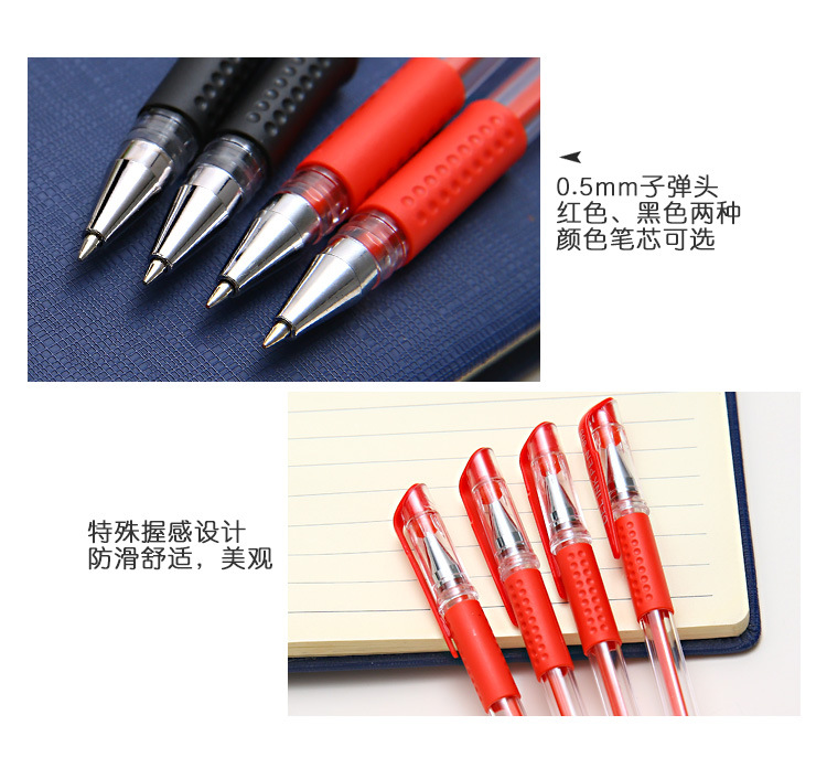 Gel Pen Ball Pen Signature Pen 0.5mm Bullet Black Red Blue Refill Office Study Exam Stationery