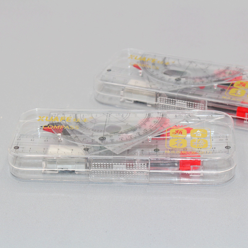 Student Set Compasses Ruler Drawing Ruler Rubber Woodworking Mechanical Drawing Building Drawing Measuring Convenient Tool