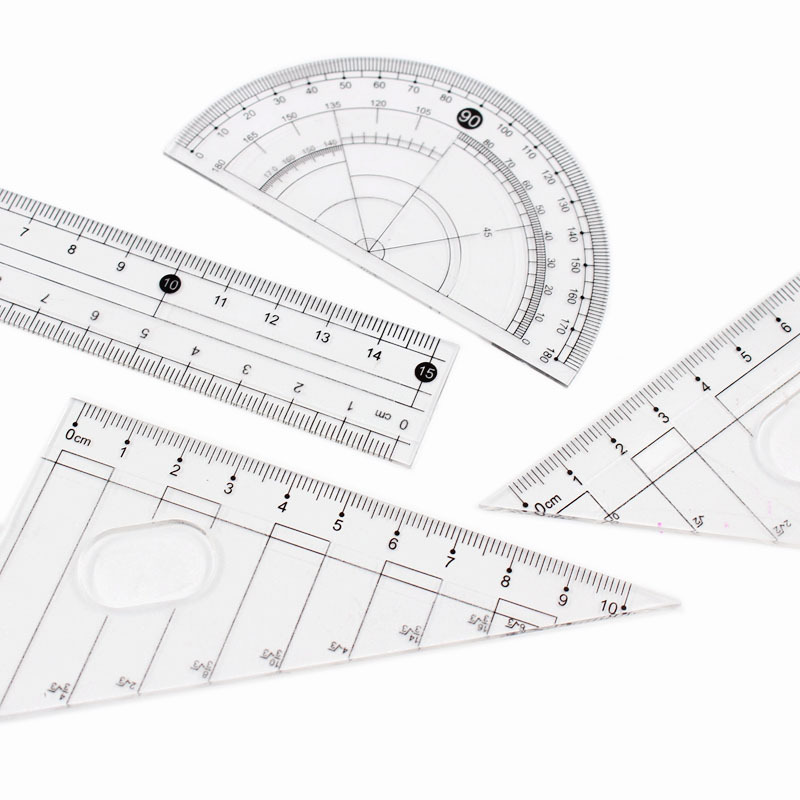 Student Set Compasses Ruler Drawing Ruler Rubber Woodworking Mechanical Drawing Building Drawing Measuring Convenient Tool