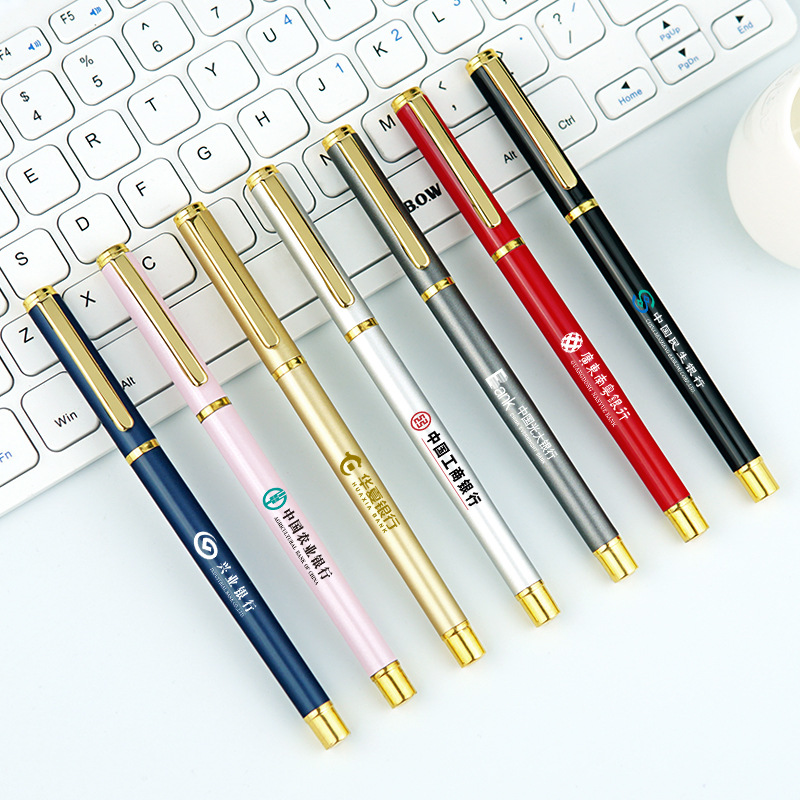 Advertising Marker Customized Logo Metal Gel Pen Business Signature Pen Office Gift Metal Ball Point Pen Promotion
