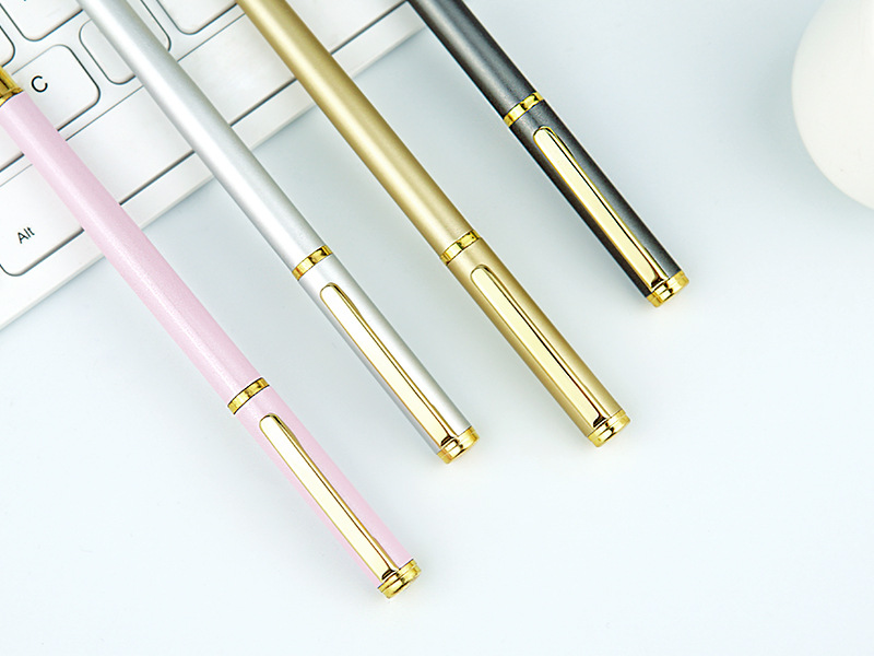 Advertising Marker Customized Logo Metal Gel Pen Business Signature Pen Office Gift Metal Ball Point Pen Promotion