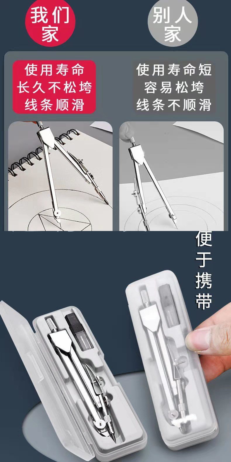Compasses Wholesale Metal Stainless Steel Set Junior High School Practical Office Supplies Elementary School Students Painting Tools Drawing Ruler Compasses Wholesale Metal Stainless Steel Set Junior High School Practical Office Supplies Elementary School Students Painting Tools Drawing Ruler