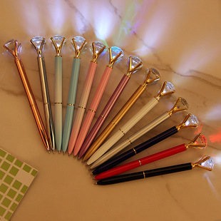 Pearl Queen Crown Pen Business Office Student Korean Cute Creative Stationery Wholesale Oily Metal Ball Point Pen