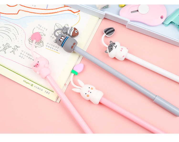 Korean Creative Cartoon Cute Pet Garden Gel Pen Simple Cute Student Exam Ball Pen Writing Signature Pen