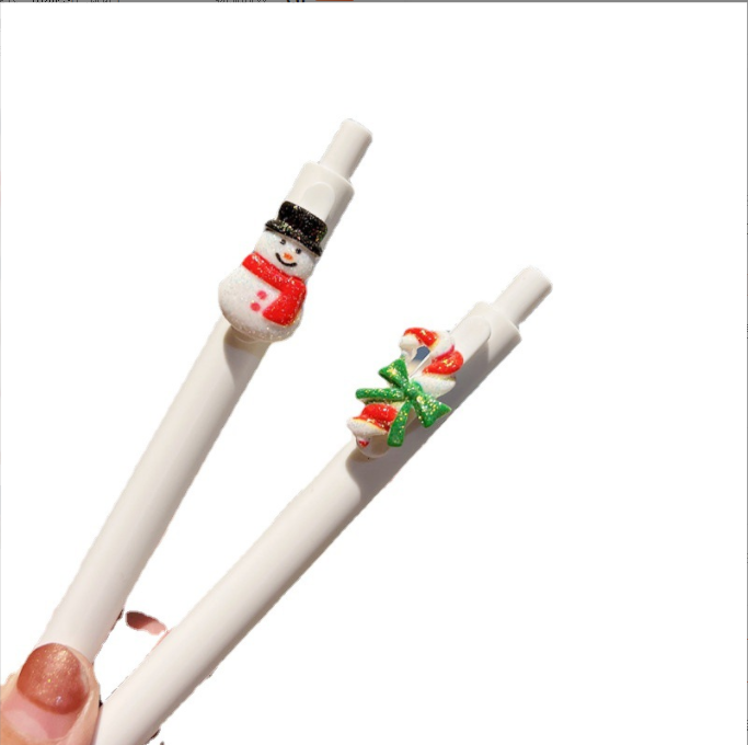 Christmas Holiday Pen Press Ball Pen Black Carbon Pen Press Pen 0.5 Net Red High-Looking Pen Student Gift Pen