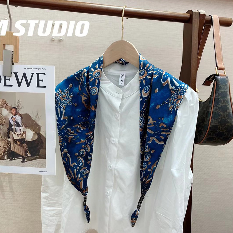 2022 Spring And Autumn New Scarf Triangular Binder Women 'S Thin Korean Style Versatile Sun Protection Scarf Air-Conditioned Room Shawl Scarf