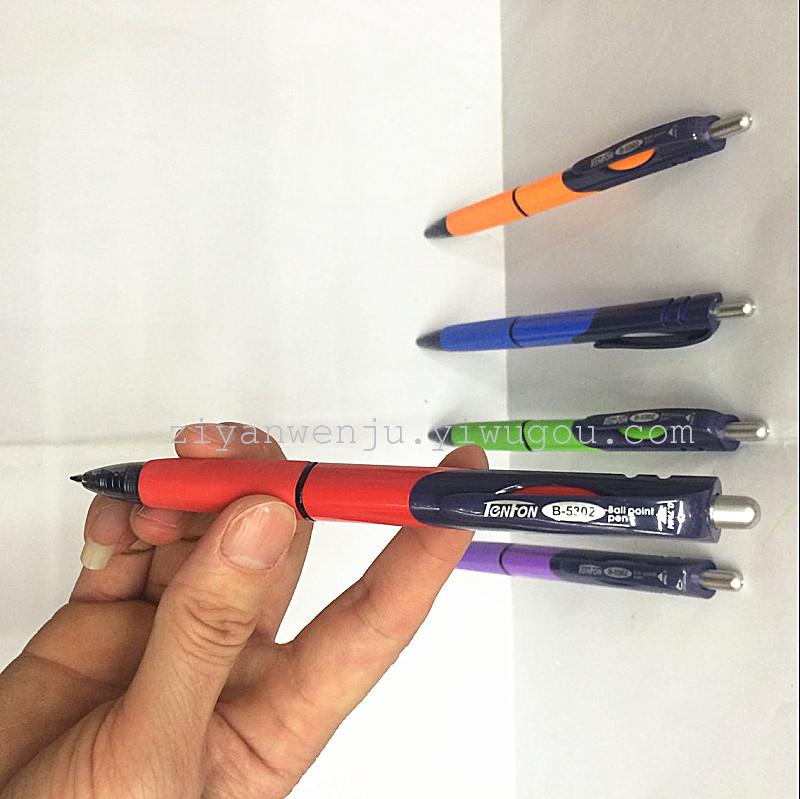Tianfeng B- 5302 Triangle Ballpoint Pen Retractable Ballpoint Pen Plastic Ball-Pen