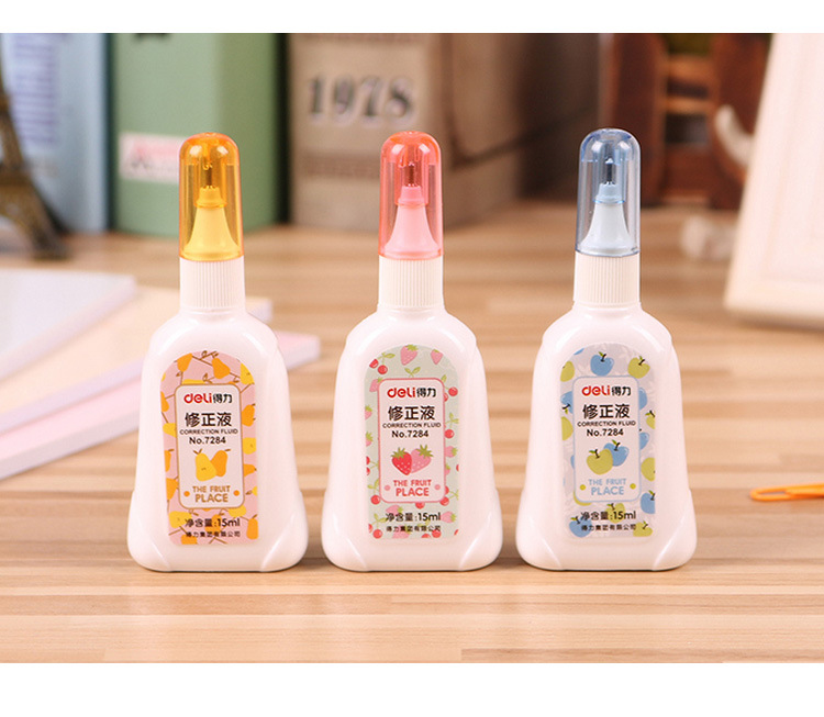 Judian Deli/Deli Correction Fluid 7284 Korean Creative Correction Fluid Cute Student Correction Fluid 15ml