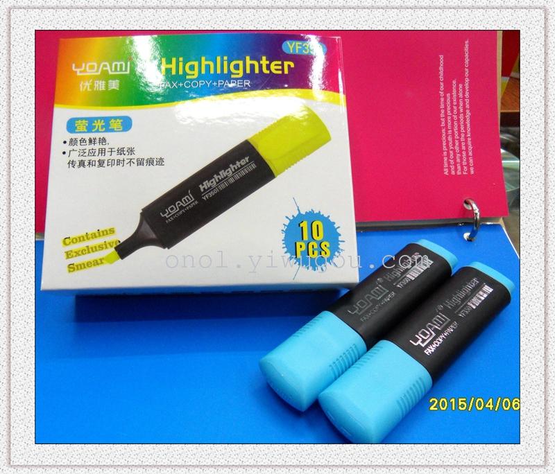 Factory direct fluorescent fluorescence nontoxic fragrance high lighter pen slant head highlighter