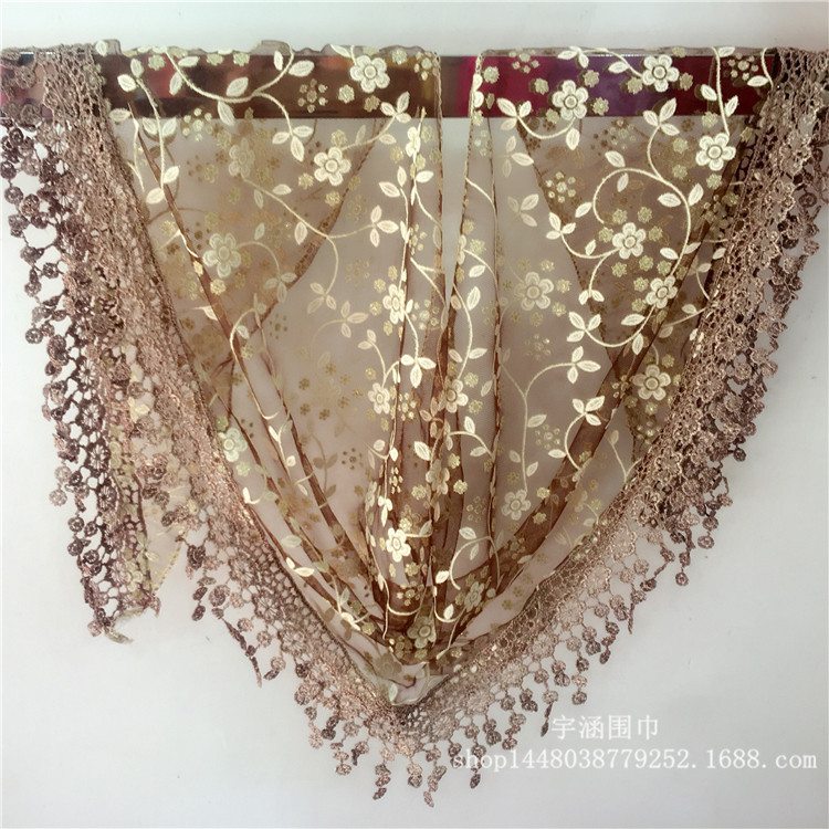 Export Korean Style Four Seasons Foreign Trade Triangle Scarf Lace Hollow Tassel Triangular Binder Lace Scarf Ladies Wholesale Export Korean Style Four Seasons Foreign Trade Triangle Scarf Lace Hollow Tassel Triangular Binder Lace Scarf Ladies Wholesale