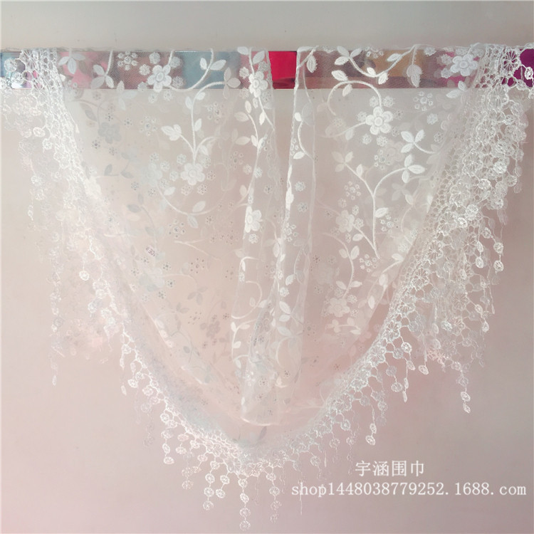 Export Korean Style Four Seasons Foreign Trade Triangle Scarf Lace Hollow Tassel Triangular Binder Lace Scarf Ladies Wholesale Export Korean Style Four Seasons Foreign Trade Triangle Scarf Lace Hollow Tassel Triangular Binder Lace Scarf Ladies Wholesale