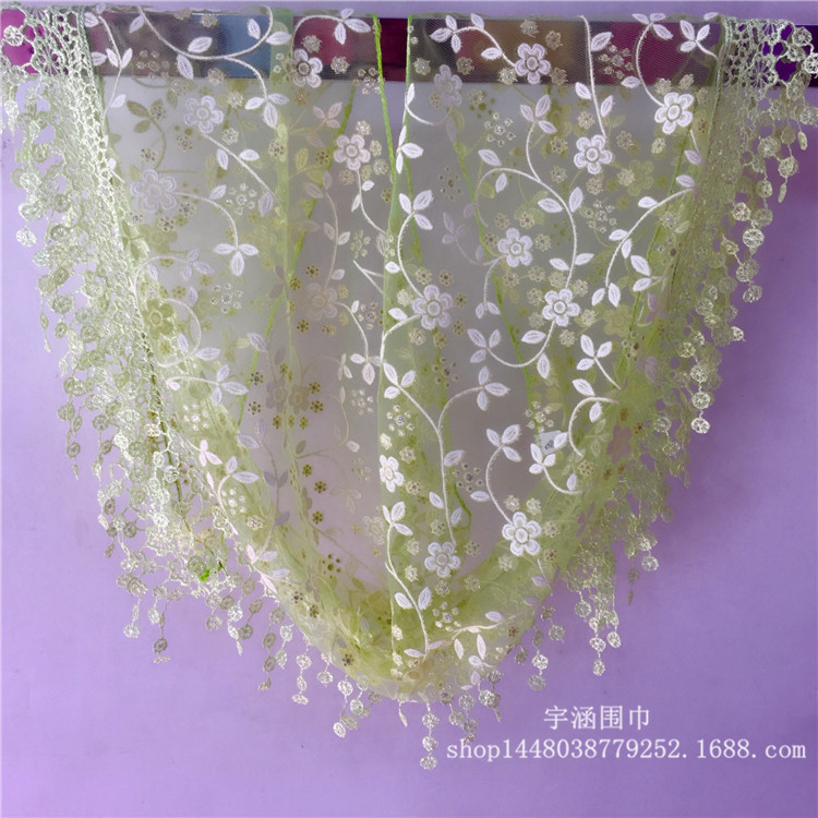 Export Korean Style Four Seasons Foreign Trade Triangle Scarf Lace Hollow Tassel Triangular Binder Lace Scarf Ladies Wholesale Export Korean Style Four Seasons Foreign Trade Triangle Scarf Lace Hollow Tassel Triangular Binder Lace Scarf Ladies Wholesale