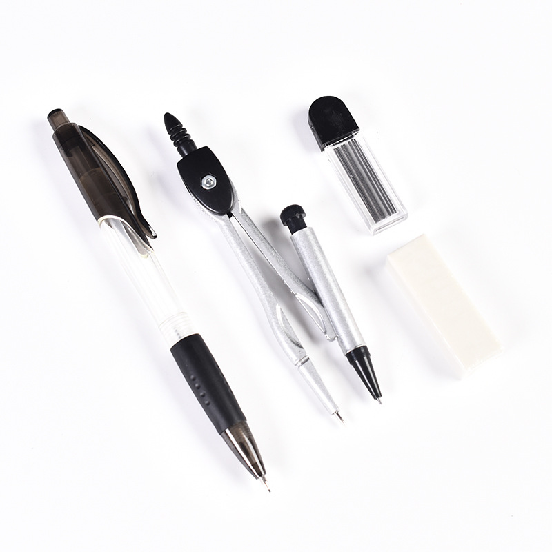 Factory Direct Supply Student Compasses Ruler Set Drawing 8-Piece Set Protractor Stationery Compasses Set Wholesale
