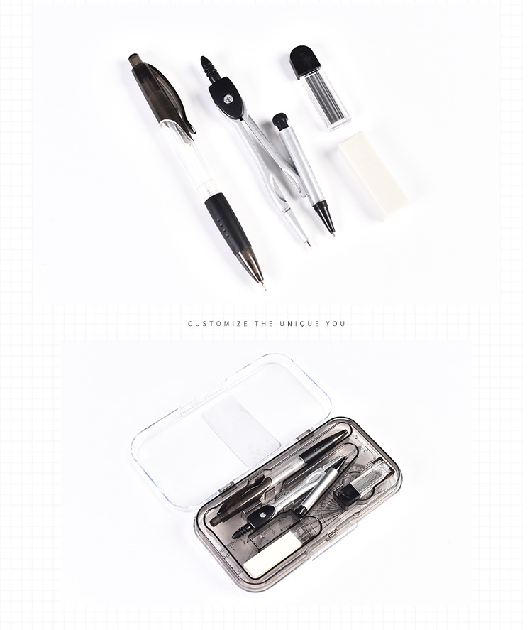Factory Direct Supply Student Compasses Ruler Set Drawing 8-Piece Set Protractor Stationery Compasses Set Wholesale Factory Direct Supply Student Compasses Ruler Set Drawing 8-Piece Set Protractor Stationery Compasses Set Wholesale
