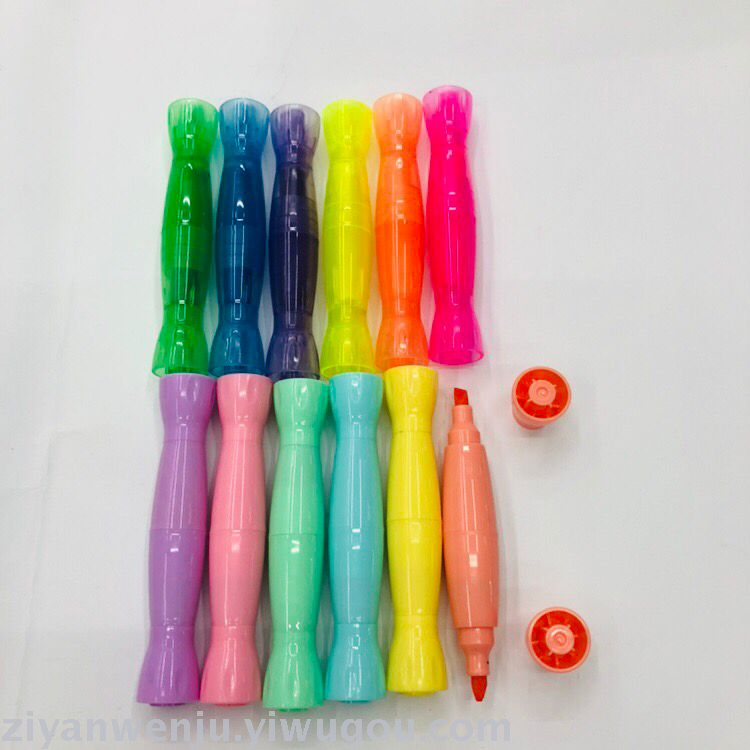 Mini double tip highlighter small highlighter candy color double tip marker