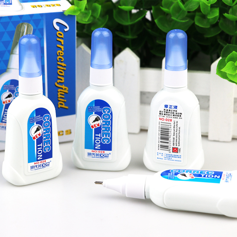 Hyundai Mei 028 Correction Fluid 10ml Office Quick-Drying Correction Fluid Correction Fluid Error Correction Liquid 12 Bottles Wholesale