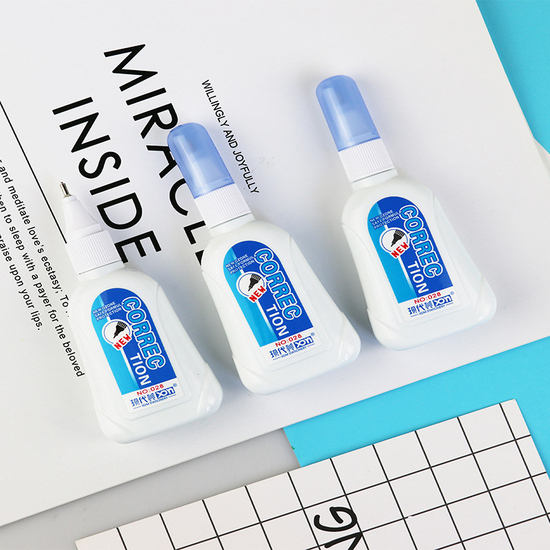Hyundai Mei 028 Correction Fluid 10ml Office Quick-Drying Correction Fluid Correction Fluid Error Correction Liquid 12 Bottles Wholesale