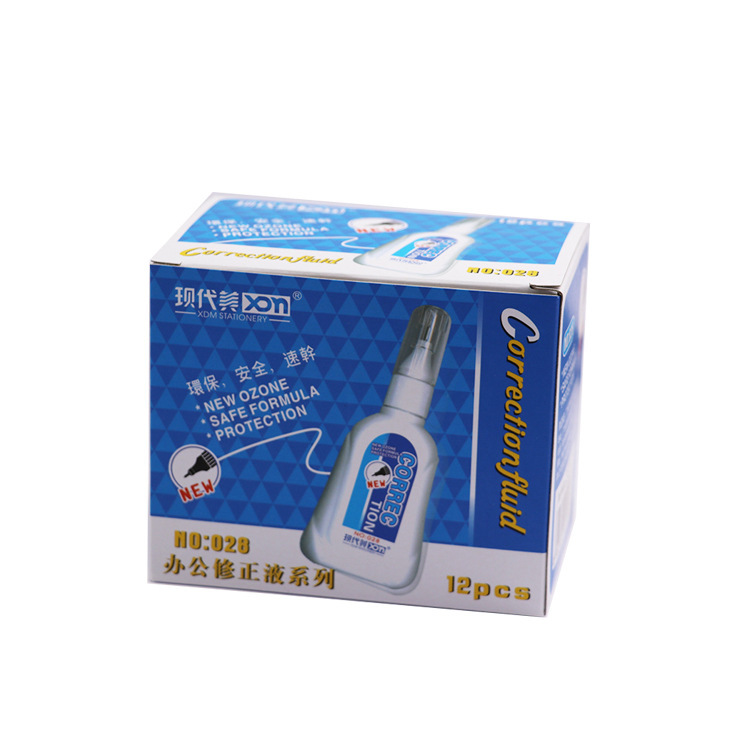 Hyundai Mei 028 Correction Fluid 10ml Office Quick-Drying Correction Fluid Correction Fluid Error Correction Liquid 12 Bottles Wholesale