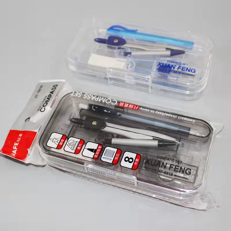 Xuanfeng Compasses Combo 8-Piece Set Uni Rulers Geometric Drawing Engineering Design Student Exam Metal Compass Compasses Xuanfeng Compasses Combo 8-Piece Set Uni Rulers Geometric Drawing Engineering Design Student Exam Metal Compass Compasses