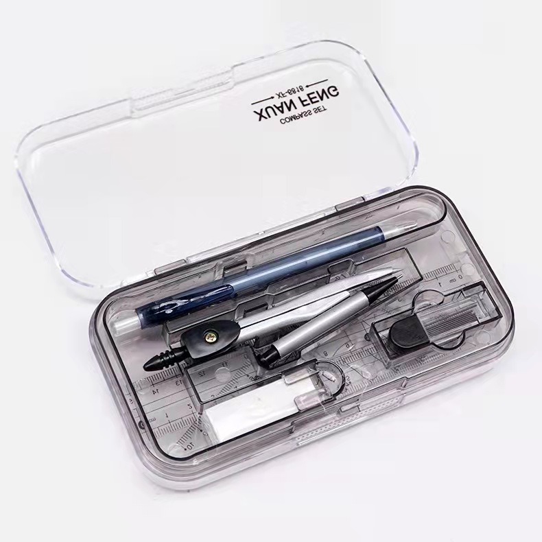 Xuanfeng Compasses Combo 8-Piece Set Uni Rulers Geometric Drawing Engineering Design Student Exam Metal Compass Compasses Xuanfeng Compasses Combo 8-Piece Set Uni Rulers Geometric Drawing Engineering Design Student Exam Metal Compass Compasses