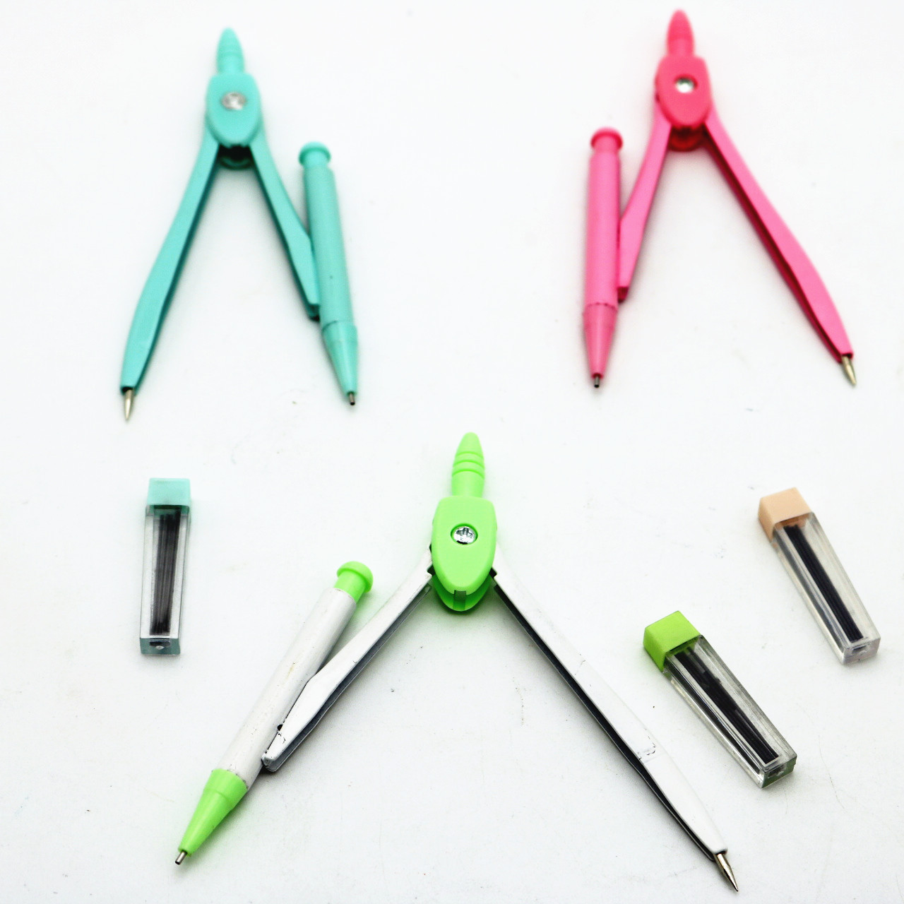 Wholesale Hao Ting 9001 Type Fashion Boxed Compasses Set Containing Mechanical Pencil Lead Metal Quality Student Drawing Instrument