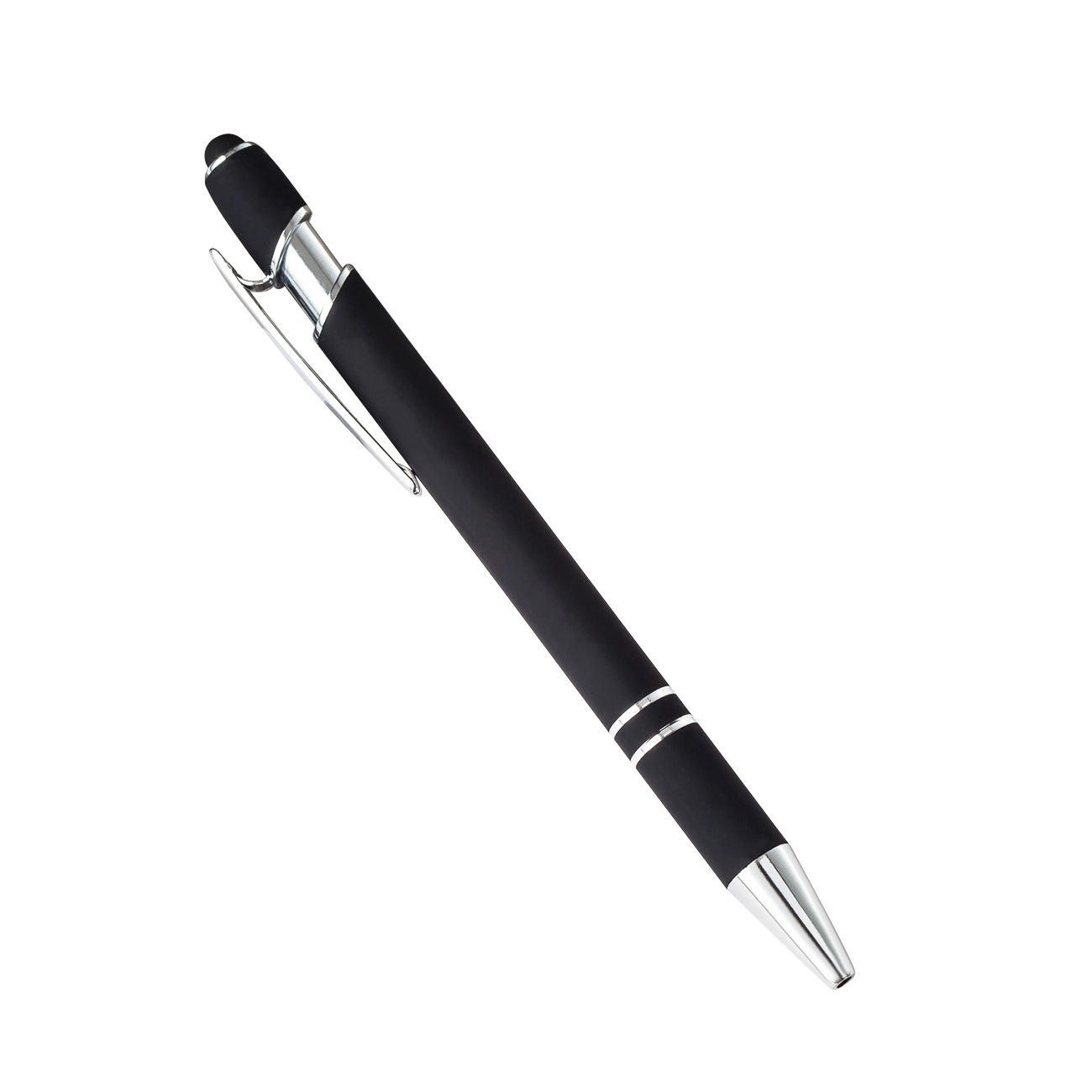 Metal Pressing Pen Aluminum Rod Pen Meiji Pen Capacitor Touch Ball Pen Handwriting Touchscreen Stylus Printing Logo Gift Pen