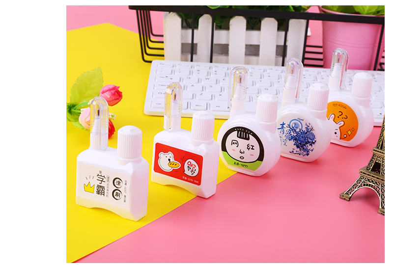 Baitong Correction Fluid Quick-Drying Type Correction Fluid Personality Correction Pen Correction Pen Correction Pen Double-Headed Brush Correction Fluid