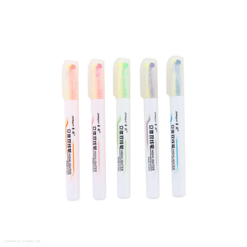 5-Pack Double-Headed Double-Line Two-Color Creative Korean Fluorescent Pen Set Student Mark Painting Highlighter 5-Pack Double-Headed Double-Line Two-Color Creative Korean Fluorescent Pen Set Student Mark Painting Highlighter