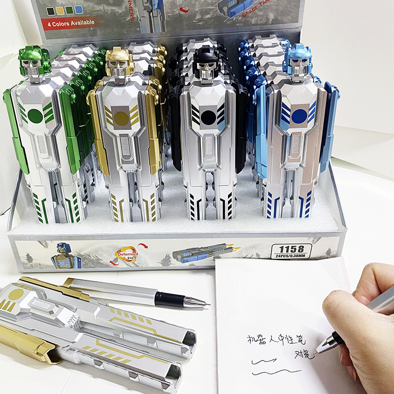 Creative Deformation Robot Modeling Gel Pen New Deformation Neutral Pair Pen Removable Ball Pen School Supplies