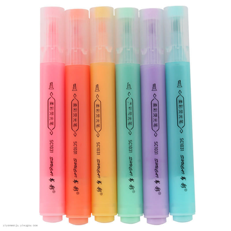 Oblique Triangle Pen Body Correct Grip Position Highlighter Candy Color 6 Student Mark Key Highlighter Oblique Triangle Pen Body Correct Grip Position Highlighter Candy Color 6 Student Mark Key Highlighter