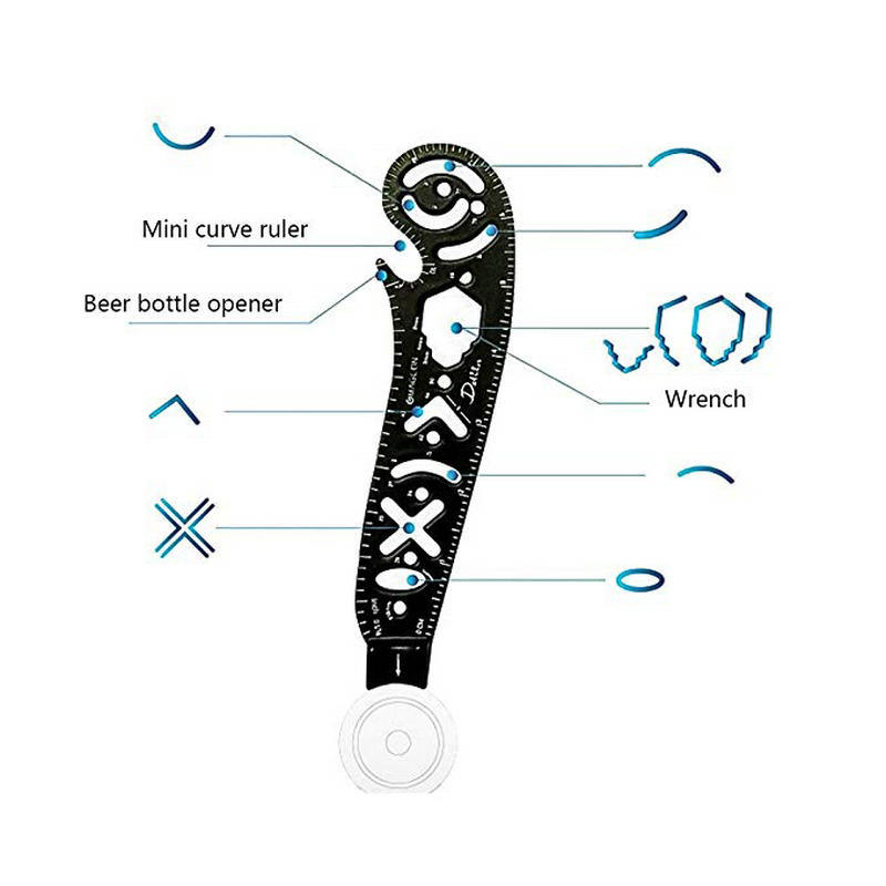 Hot Selling Engineering Drawing Compass Multifunctional Drawing Ruler Creative Personality Magnetic Drawing Drawing Ruler Compasses