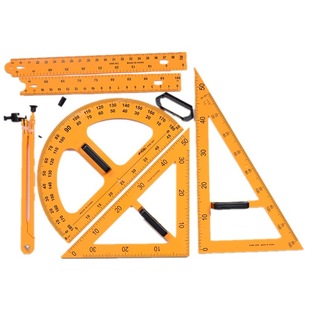 Instrument Supplies Multifunctional Teaching Ruler Compasses Triangle Art Five Pieces Rulers Set Stationery Wholesale Customization