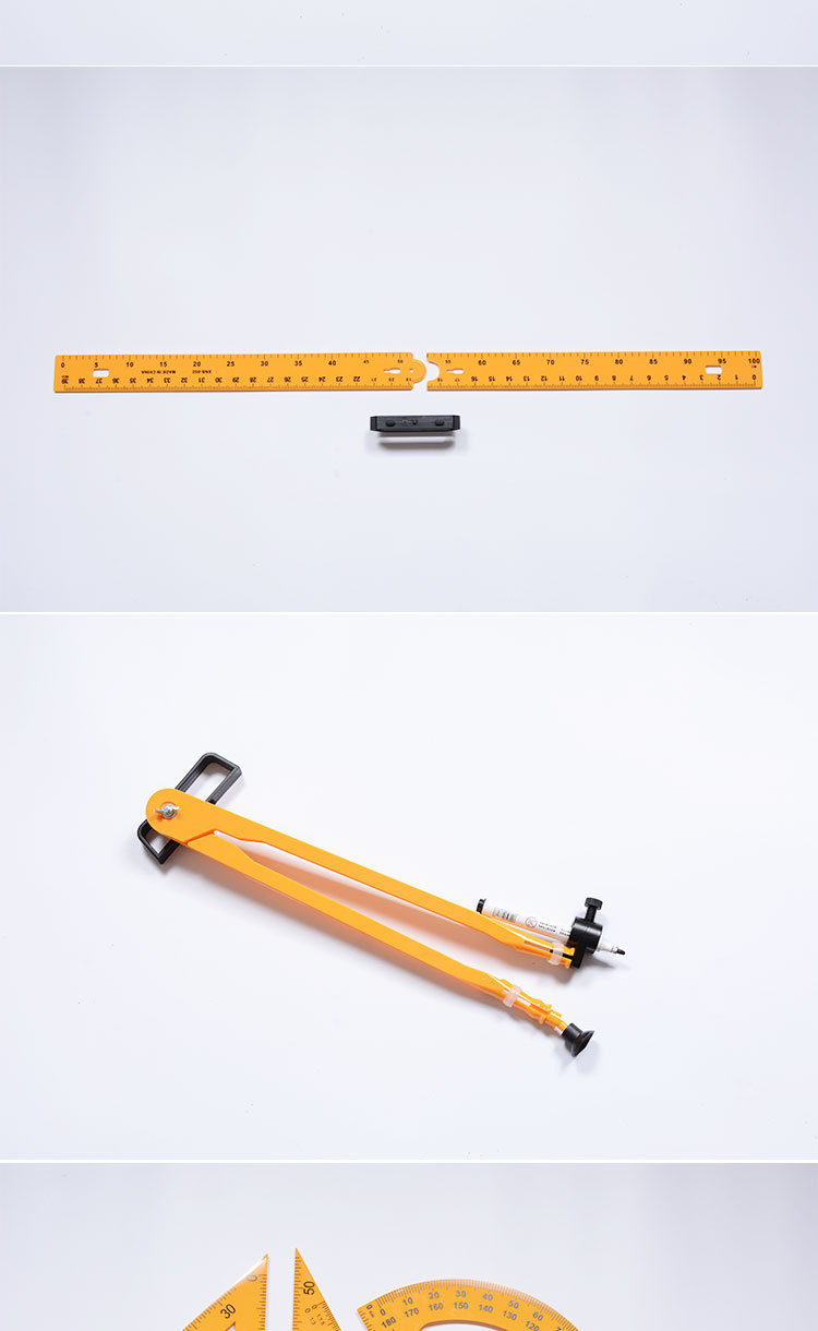 Instrument Supplies Multifunctional Teaching Ruler Compasses Triangle Art Five Pieces Rulers Set Stationery Wholesale Customization