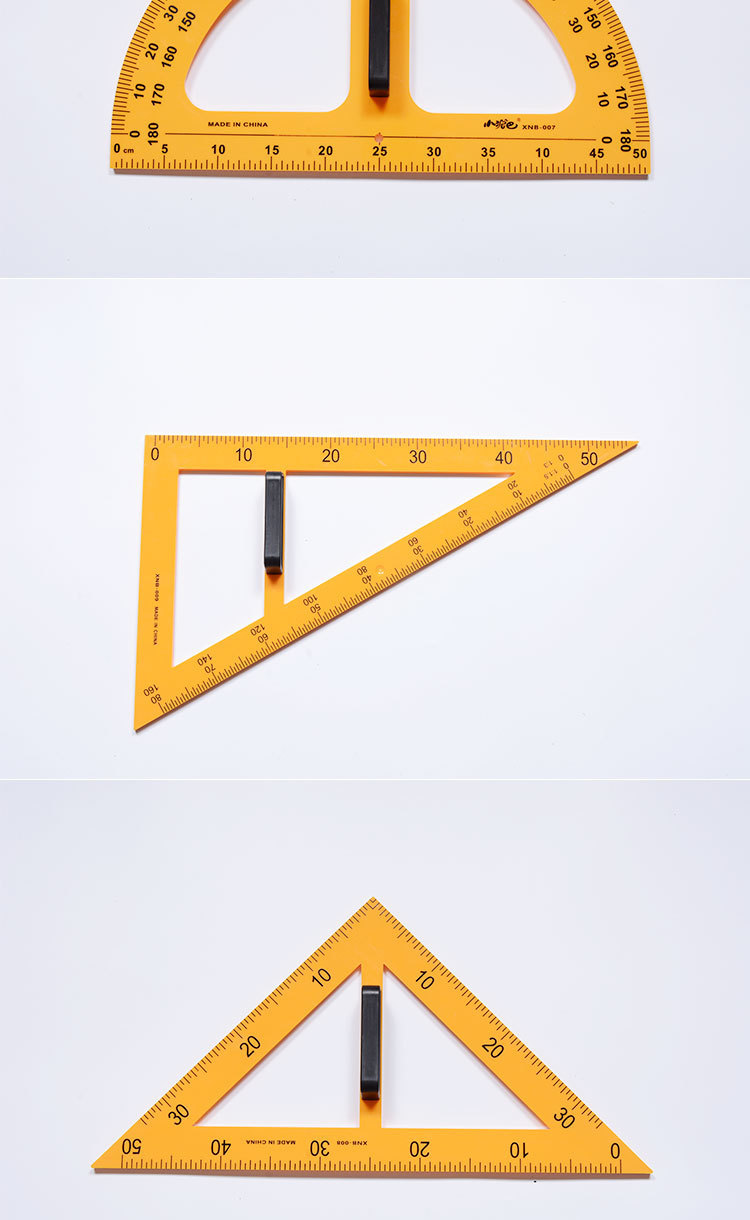 Instrument Supplies Multifunctional Teaching Ruler Compasses Triangle Art Five Pieces Rulers Set Stationery Wholesale Customization