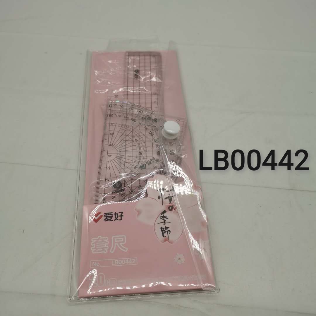 Hobby Ruler Sets Cute Children for Pupils Stationery Compasses Ruler Set Ruler Set Square Protractor 4 Pieces