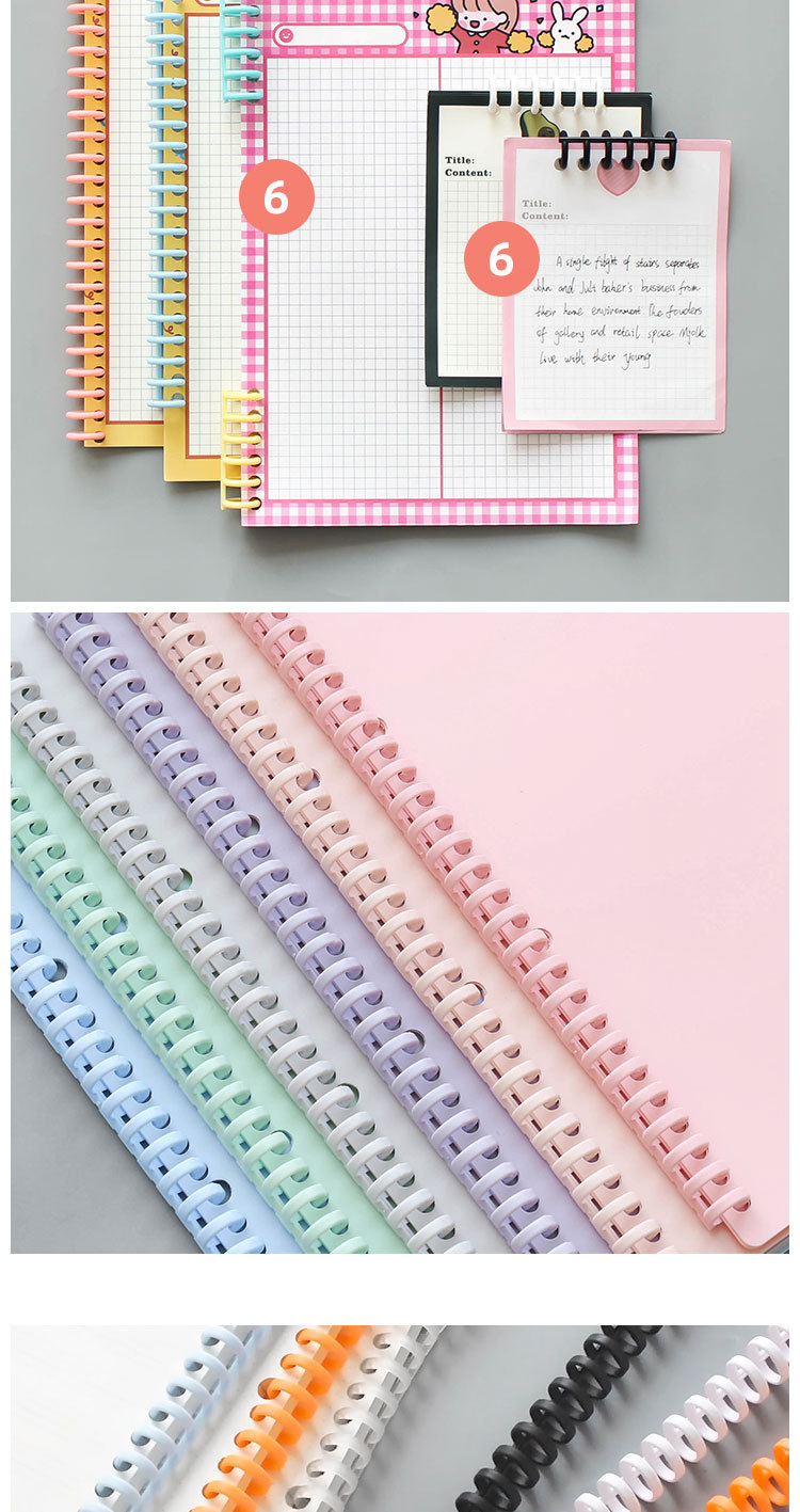 Binder Mechanism A4 Plastic LooseLeaf Binder Open LooseLeaf Buckle B5 Binding Strip 20Hole Binding Ring A5 Color Spot