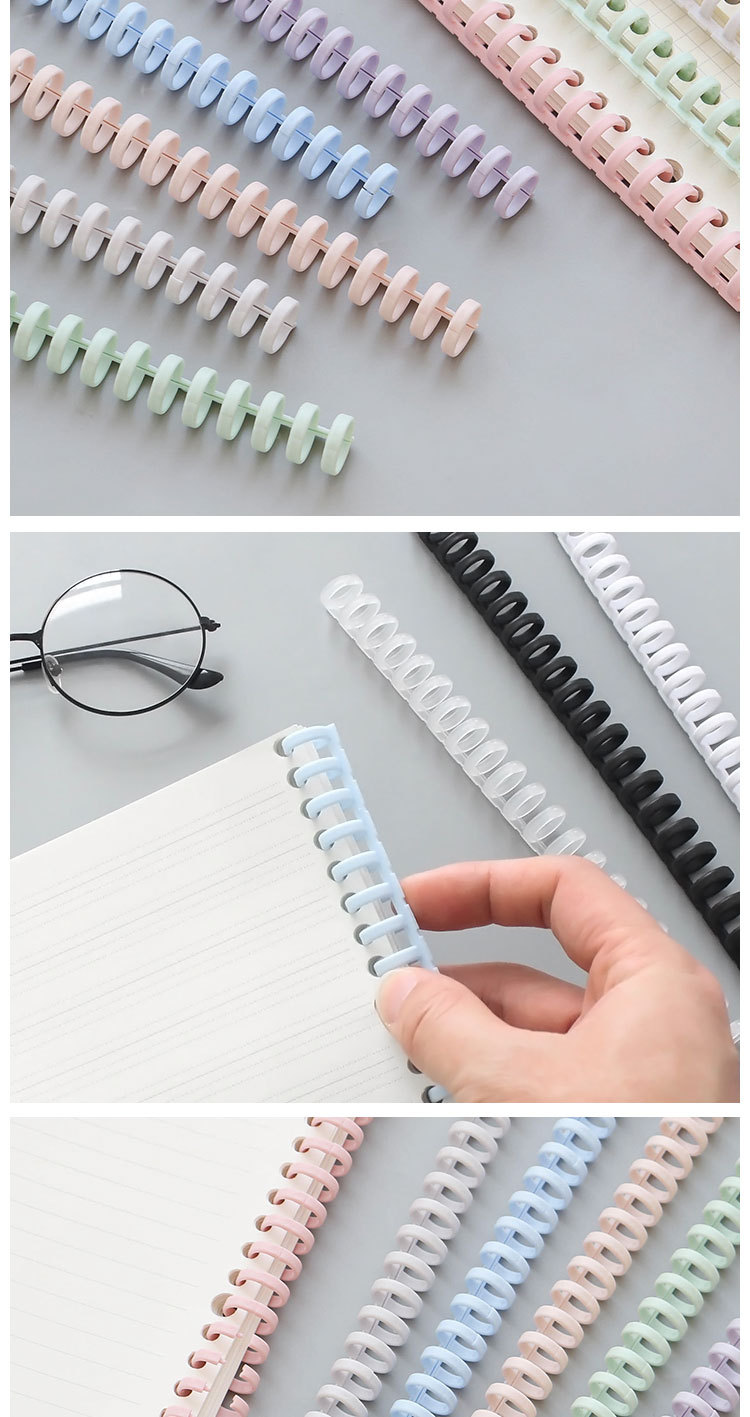 Binder Mechanism A4 Plastic LooseLeaf Binder Open LooseLeaf Buckle B5 Binding Strip 20Hole Binding Ring A5 Color Spot