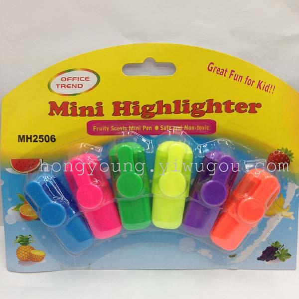 Mini fragrance pen MINI trumpet highlighter fluorescent fluorescence pen gifts advertising pen