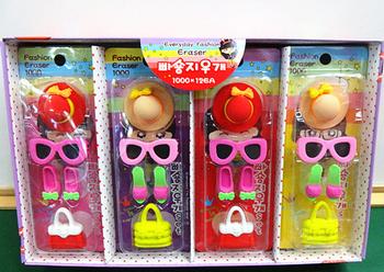 Girls hats shoes handbags Eraser Eraser glasses Korea stationery factory outlet